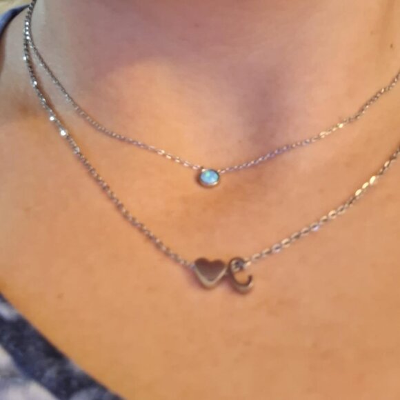 Neiman Marcus 14K Gold Plated Created Opal Necklace - Picture 2 of 5